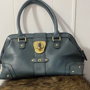 Elegant Dark Green Leather Handbag